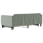 vidaXL Divano Letto Estraibile Cassetti Grigio Chiaro 90x190cm Velluto vidaXL Divano Letto Estraibile Cassetti Grigio Chiaro 90x190cm Velluto