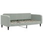 vidaXL Divano Letto Estraibile Cassetti Grigio Chiaro 90x190cm Velluto vidaXL Divano Letto Estraibile Cassetti Grigio Chiaro 90x190cm Velluto