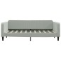 vidaXL Divano Letto Estraibile Cassetti Grigio Chiaro 90x190cm Velluto vidaXL Divano Letto Estraibile Cassetti Grigio Chiaro 90x190cm Velluto