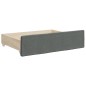 vidaXL Divano Letto Estraibile Cassetti Grigio Scuro 100x200cm Tessuto vidaXL Divano Letto Estraibile Cassetti Grigio Scuro 100x200cm Tessuto