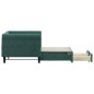 vidaXL Divano Letto Estraibile Cassetti Verde Scuro 80x200cm Velluto vidaXL Divano Letto Estraibile Cassetti Verde Scuro 80x200cm Velluto
