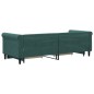 vidaXL Divano Letto Estraibile Cassetti Verde Scuro 80x200cm Velluto vidaXL Divano Letto Estraibile Cassetti Verde Scuro 80x200cm Velluto