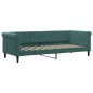vidaXL Divano Letto Estraibile Cassetti Verde Scuro 80x200cm Velluto vidaXL Divano Letto Estraibile Cassetti Verde Scuro 80x200cm Velluto