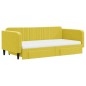 vidaXL Divano Letto Estraibile con Cassetti Giallo 100x200cm Velluto vidaXL Divano Letto Estraibile con Cassetti Giallo 100x200cm Velluto