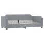 vidaXL Divano Letto Estraibile Cassetti Grigio Chiaro 90x200cm Tessuto vidaXL Divano Letto Estraibile Cassetti Grigio Chiaro 90x200cm Tessuto