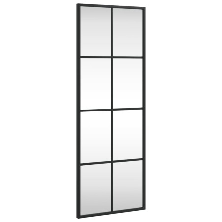 vidaXL Specchio da Parete Nero 30x80 cm Rettangolare in Ferro