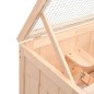 vidaXL Gabbia per Criceti 60x30x35 cm in Legno Massello di Abete