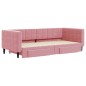 vidaXL Divano Letto Estraibile con Cassetti Rosa 90x200 cm Velluto vidaXL Divano Letto Estraibile con Cassetti Rosa 90x200 cm Velluto