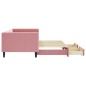 vidaXL Divano Letto Estraibile con Cassetti Rosa 90x200 cm Velluto vidaXL Divano Letto Estraibile con Cassetti Rosa 90x200 cm Velluto