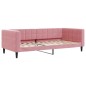 vidaXL Divano Letto Estraibile con Cassetti Rosa 90x200 cm Velluto vidaXL Divano Letto Estraibile con Cassetti Rosa 90x200 cm Velluto