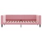 vidaXL Divano Letto Estraibile con Cassetti Rosa 90x200 cm Velluto vidaXL Divano Letto Estraibile con Cassetti Rosa 90x200 cm Velluto