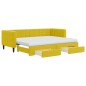 vidaXL Divano Letto Estraibile con Cassetti Giallo 80x200cm in Velluto
