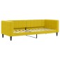 vidaXL Divano Letto Estraibile con Cassetti Giallo 80x200cm in Velluto