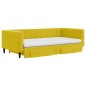 vidaXL Divano Letto Estraibile con Cassetti Giallo 100x200cm Velluto vidaXL Divano Letto Estraibile con Cassetti Giallo 100x200cm Velluto