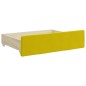 vidaXL Divano Letto Estraibile con Cassetti Giallo 100x200cm Velluto vidaXL Divano Letto Estraibile con Cassetti Giallo 100x200cm Velluto