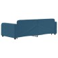 vidaXL Divano Letto Estraibile con Cassetti Blu 90x200 cm in Velluto vidaXL Divano Letto Estraibile con Cassetti Blu 90x200 cm in Velluto