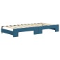 vidaXL Divano Letto Estraibile con Cassetti Blu 90x200 cm in Velluto vidaXL Divano Letto Estraibile con Cassetti Blu 90x200 cm in Velluto