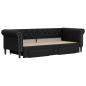 vidaXL Divano Letto Estraibile con Cassetti Nero 90x200 cm Similpelle vidaXL Divano Letto Estraibile con Cassetti Nero 90x200 cm Similpelle