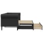 vidaXL Divano Letto Estraibile con Cassetti Nero 90x200 cm Similpelle vidaXL Divano Letto Estraibile con Cassetti Nero 90x200 cm Similpelle