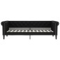 vidaXL Divano Letto Estraibile con Cassetti Nero 90x200 cm Similpelle vidaXL Divano Letto Estraibile con Cassetti Nero 90x200 cm Similpelle
