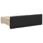 vidaXL Divano Letto Estraibile con Cassetti Nero 90x200 cm Similpelle vidaXL Divano Letto Estraibile con Cassetti Nero 90x200 cm Similpelle