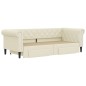 vidaXL Divano Letto Estraibile con Cassetti Crema 90x200 cm Similpelle vidaXL Divano Letto Estraibile con Cassetti Crema 90x200 cm Similpelle