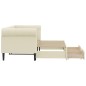 vidaXL Divano Letto Estraibile con Cassetti Crema 90x200 cm Similpelle vidaXL Divano Letto Estraibile con Cassetti Crema 90x200 cm Similpelle