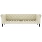 vidaXL Divano Letto Estraibile con Cassetti Crema 90x200 cm Similpelle vidaXL Divano Letto Estraibile con Cassetti Crema 90x200 cm Similpelle