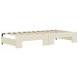 vidaXL Divano Letto Estraibile con Cassetti Crema 90x200 cm Similpelle vidaXL Divano Letto Estraibile con Cassetti Crema 90x200 cm Similpelle
