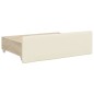 vidaXL Divano Letto Estraibile con Cassetti Crema 90x200 cm Similpelle vidaXL Divano Letto Estraibile con Cassetti Crema 90x200 cm Similpelle