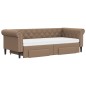 vidaXL Divano Letto Estraibile Cassetti Cappuccino 90x200cm Similpelle vidaXL Divano Letto Estraibile Cassetti Cappuccino 90x200cm Similpelle