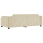 vidaXL Divano Letto Estraibile con Cassetti Crema 90x200 cm in Tessuto vidaXL Divano Letto Estraibile con Cassetti Crema 90x200 cm in Tessuto