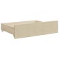 vidaXL Divano Letto Estraibile con Cassetti Crema 90x200 cm in Tessuto vidaXL Divano Letto Estraibile con Cassetti Crema 90x200 cm in Tessuto