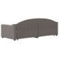 vidaXL Divano Letto Estraibile con Cassetti Tortora 80x200 cm Tessuto