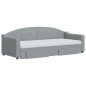 vidaXL Divano Letto Estraibile Cassetti Grigio Chiaro 80x200cm Tessuto vidaXL Divano Letto Estraibile Cassetti Grigio Chiaro 80x200cm Tessuto