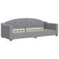 vidaXL Divano Letto Estraibile Cassetti Grigio Chiaro 80x200cm Tessuto vidaXL Divano Letto Estraibile Cassetti Grigio Chiaro 80x200cm Tessuto