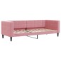 vidaXL Divano Letto Estraibile con Cassetti Rosa 80x200 cm Velluto