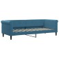 vidaXL Divano Letto Estraibile con Cassetti Blu 80x200 cm in Velluto vidaXL Divano Letto Estraibile con Cassetti Blu 80x200 cm in Velluto