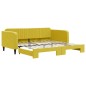 vidaXL Divano Letto con Letto Estraibile Giallo 100x200 cm in Velluto vidaXL Divano Letto con Letto Estraibile Giallo 100x200 cm in Velluto