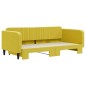 vidaXL Divano Letto con Letto Estraibile Giallo 100x200 cm in Velluto vidaXL Divano Letto con Letto Estraibile Giallo 100x200 cm in Velluto