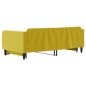 vidaXL Divano Letto con Letto Estraibile Giallo 100x200 cm in Velluto vidaXL Divano Letto con Letto Estraibile Giallo 100x200 cm in Velluto