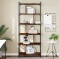 vidaXL Libreria Rovere Fumo 6 Ripiani 76x32x192 cm Legno Multistrato vidaXL Libreria Rovere Fumo 6 Ripiani 76x32x192 cm Legno Multistrato