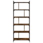 vidaXL Libreria Rovere Fumo 6 Ripiani 76x32x192 cm Legno Multistrato vidaXL Libreria Rovere Fumo 6 Ripiani 76x32x192 cm Legno Multistrato