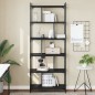 vidaXL Libreria Nera 6 Ripiani 76x32x192 cm Legno Multistrato vidaXL Libreria Nera 6 Ripiani 76x32x192 cm Legno Multistrato