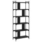 vidaXL Libreria Nera 6 Ripiani 76x32x192 cm Legno Multistrato vidaXL Libreria Nera 6 Ripiani 76x32x192 cm Legno Multistrato