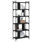 vidaXL Libreria Nera 6 Ripiani 76x32x192 cm Legno Multistrato vidaXL Libreria Nera 6 Ripiani 76x32x192 cm Legno Multistrato