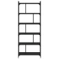vidaXL Libreria Nera 6 Ripiani 76x32x192 cm Legno Multistrato vidaXL Libreria Nera 6 Ripiani 76x32x192 cm Legno Multistrato