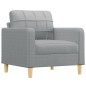 vidaXL Set di Divani 4 pz con Cuscini Grigio Chiaro in Tessuto vidaXL Set di Divani 4 pz con Cuscini Grigio Chiaro in Tessuto