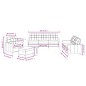 vidaXL Set di Divani 4 pz con Cuscini Grigio Chiaro in Tessuto vidaXL Set di Divani 4 pz con Cuscini Grigio Chiaro in Tessuto