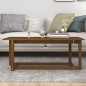 Tavolino da Salotto Miele 110x55x45 cm Legno Massello di Pino